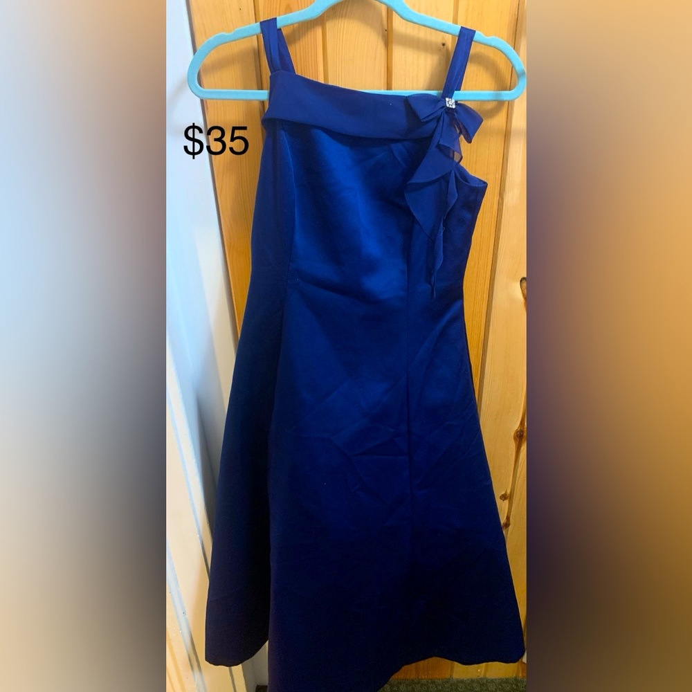David’s Bridal Children’s Royal Blue Formal Gown